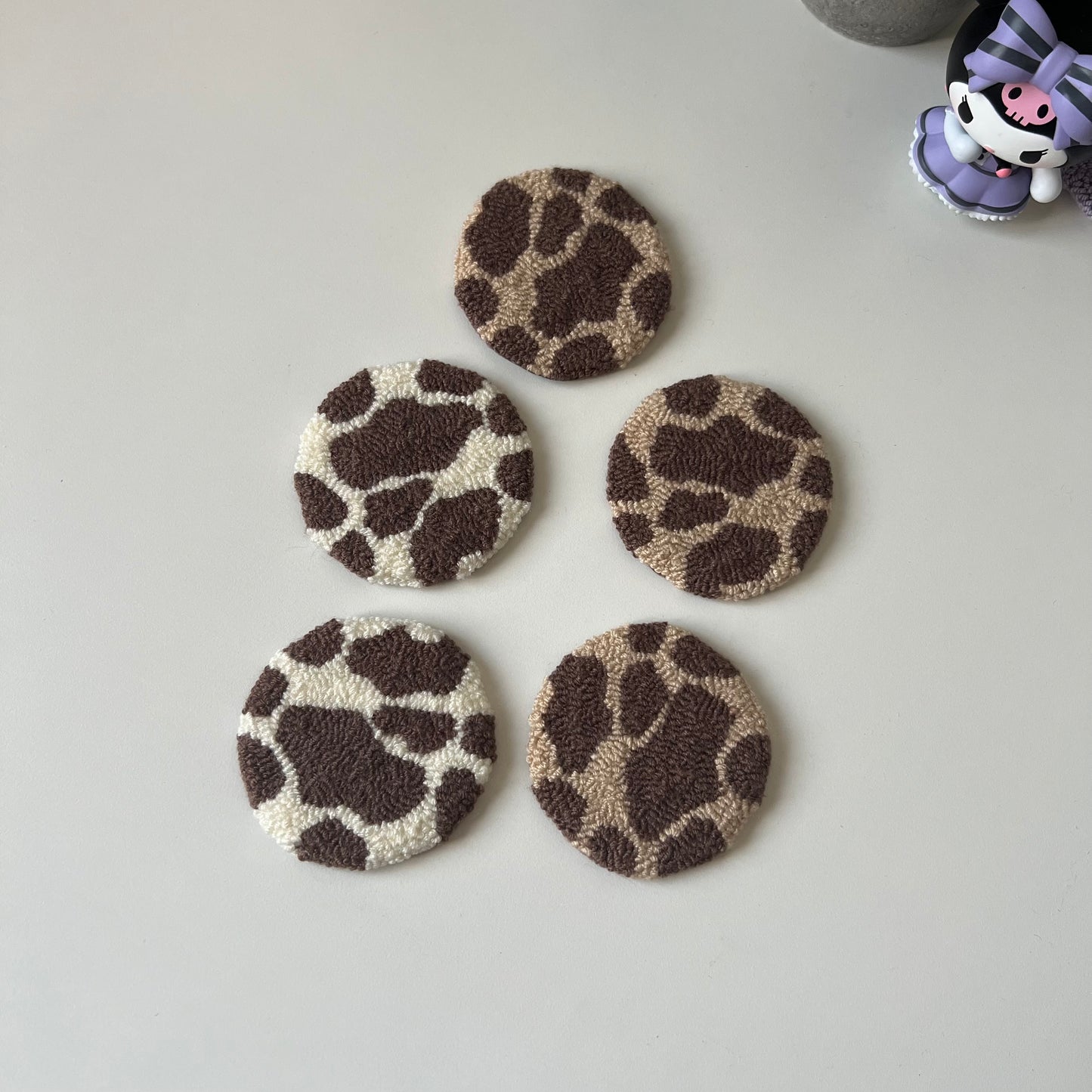 Cow pattern car coasters