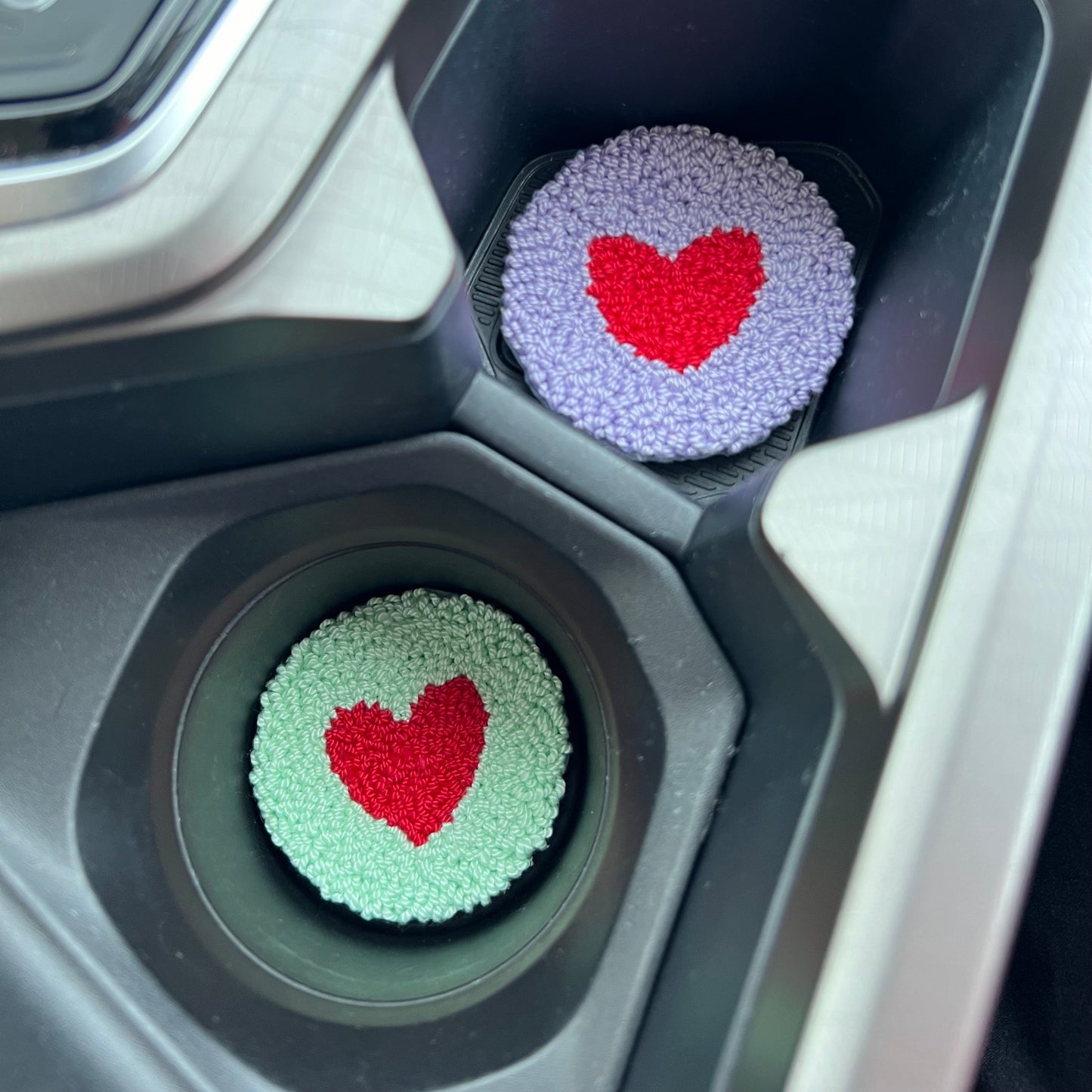 Heart car coasters