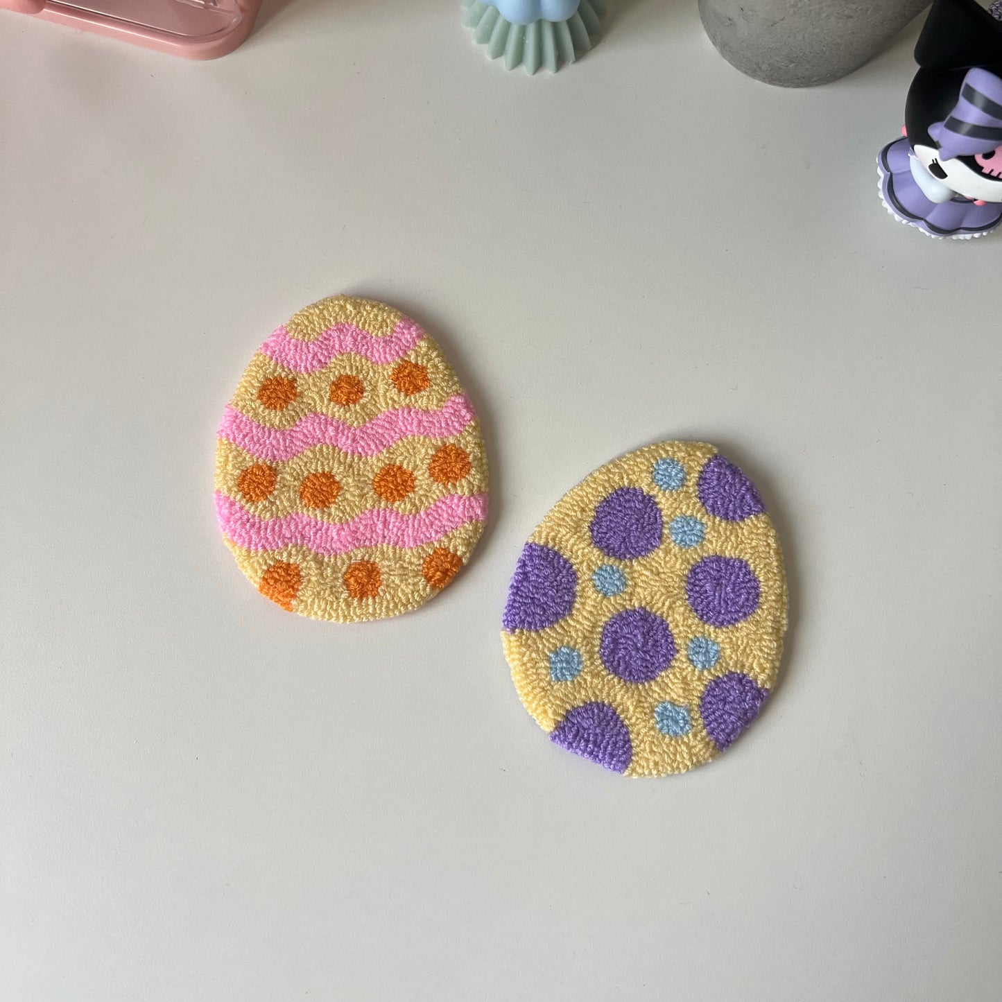 Easter egg mug rugs