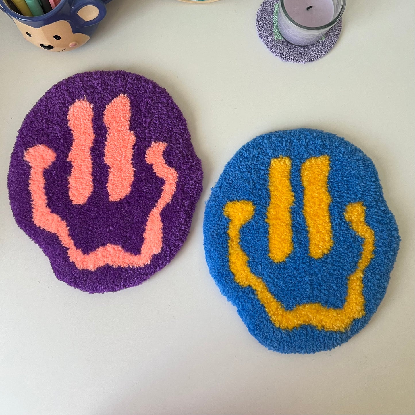 Smiley wall hanging rugs