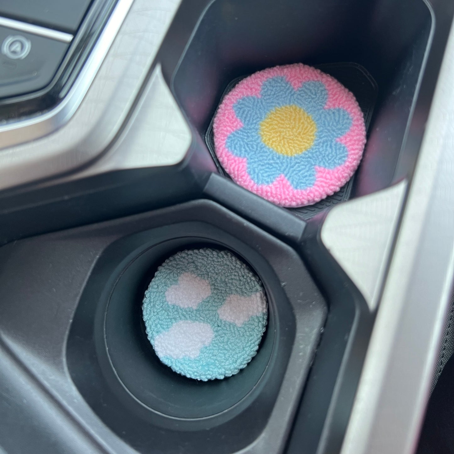 Flower car coasters