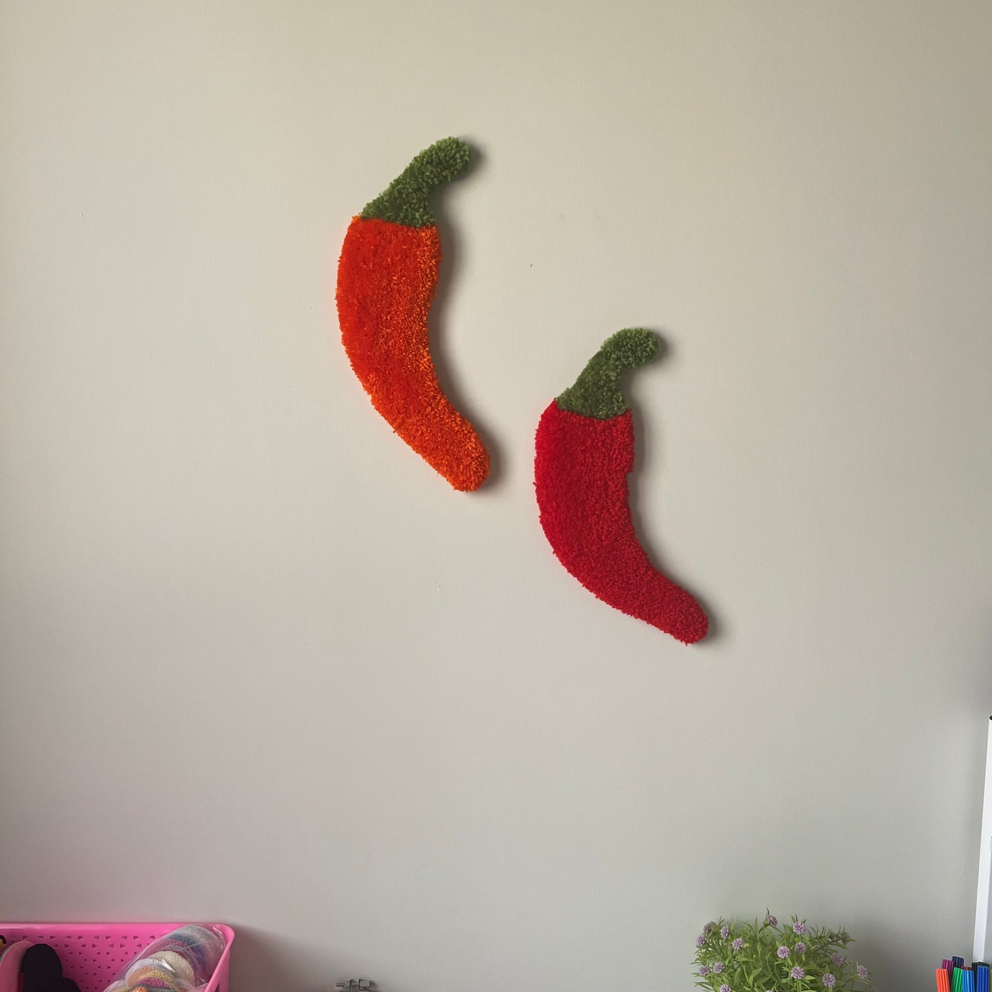 Holy hot peppers wall hangings