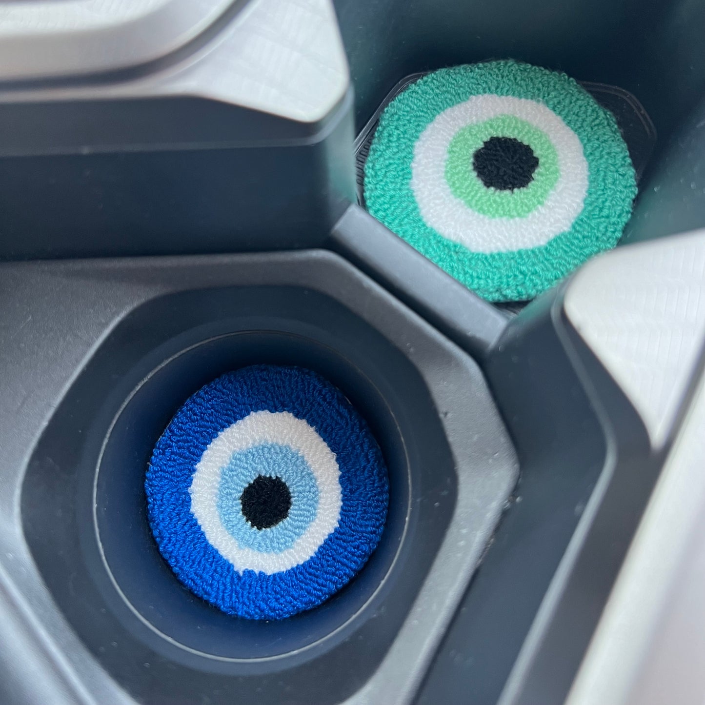 Evil eye car coasters