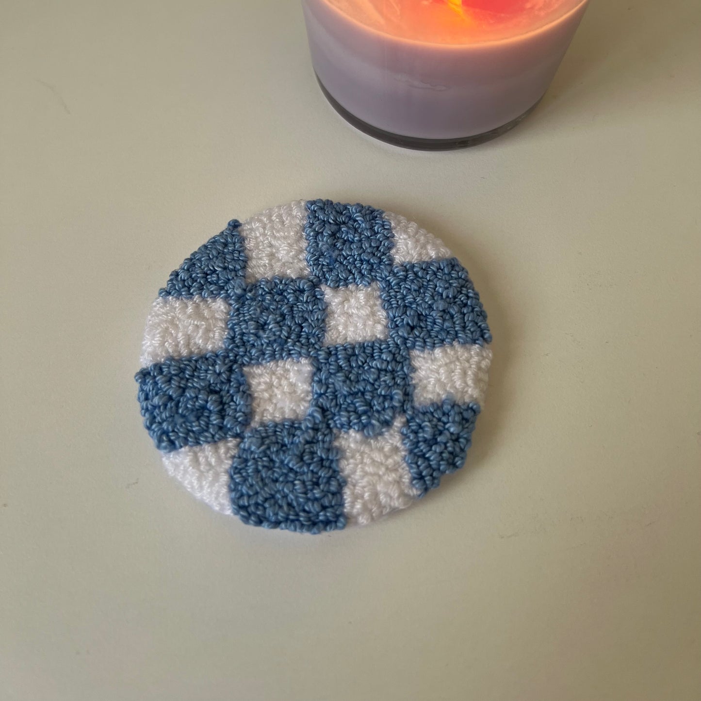 Checkered car coasters