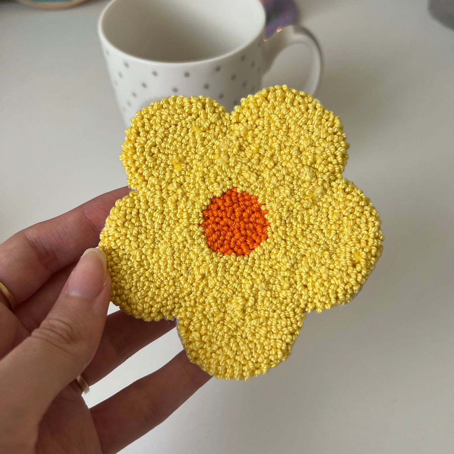 Daisy mug rugs (Cotton)