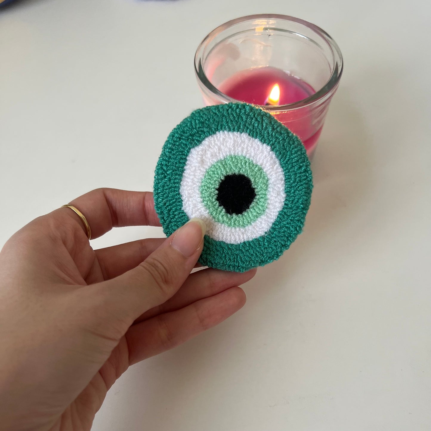 Evil eye car coasters
