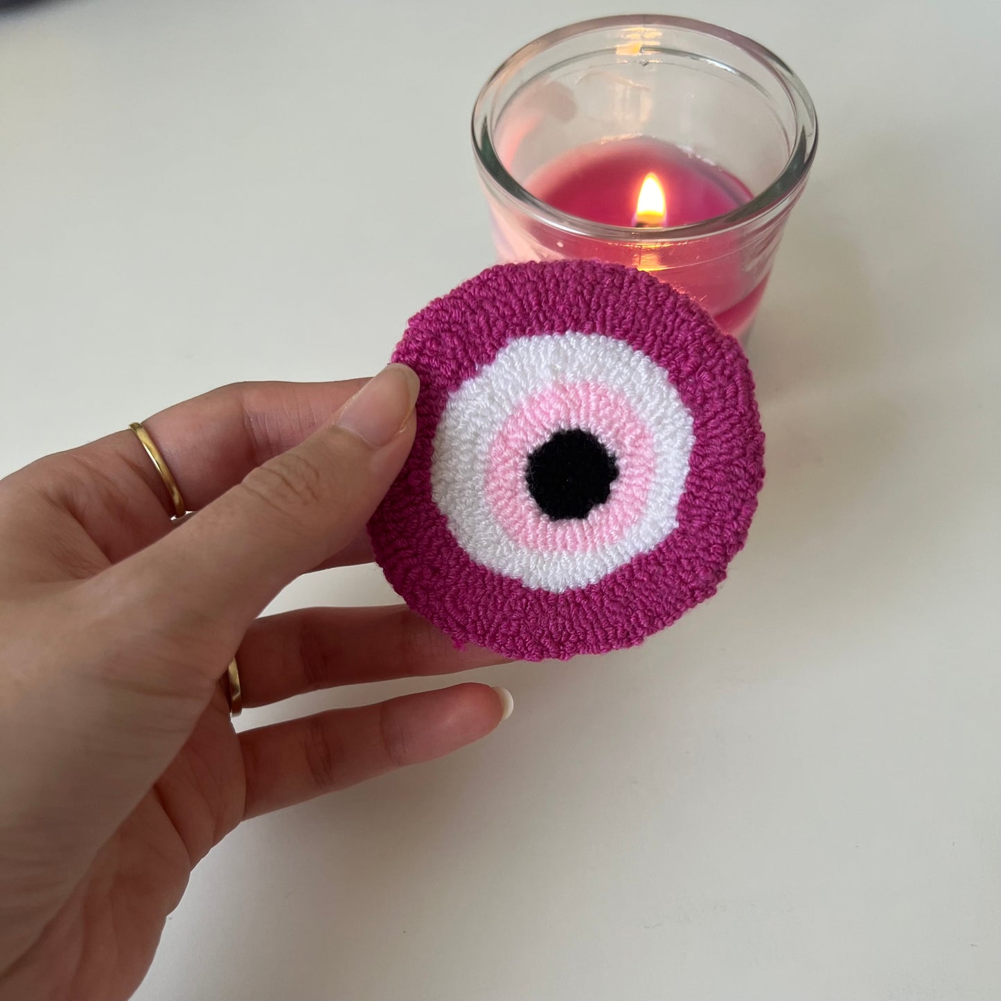 Evil eye car coasters