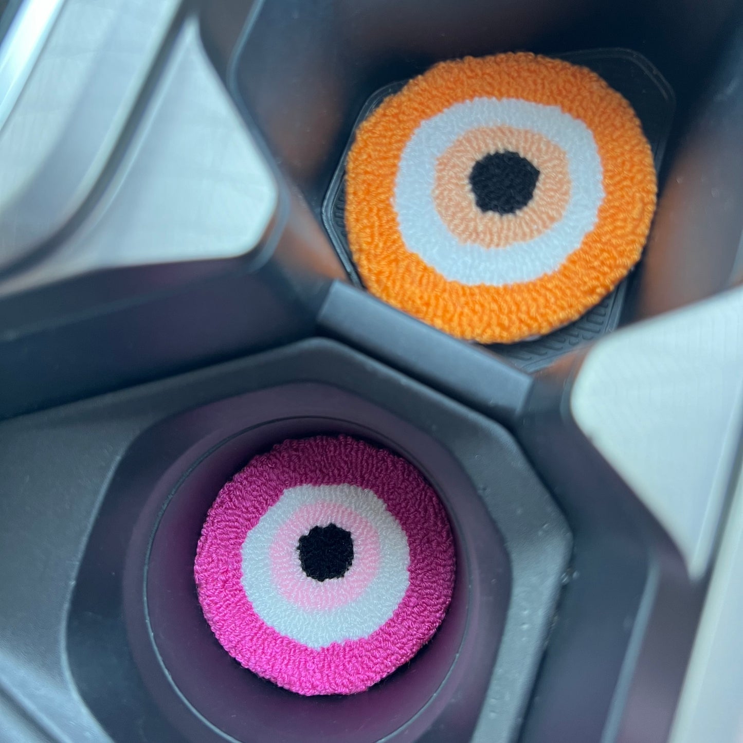 Evil eye car coasters