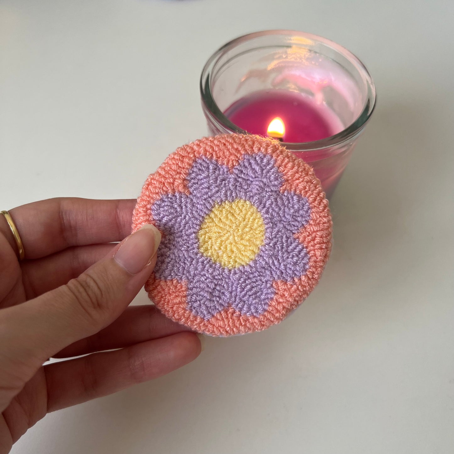 Flower car coasters