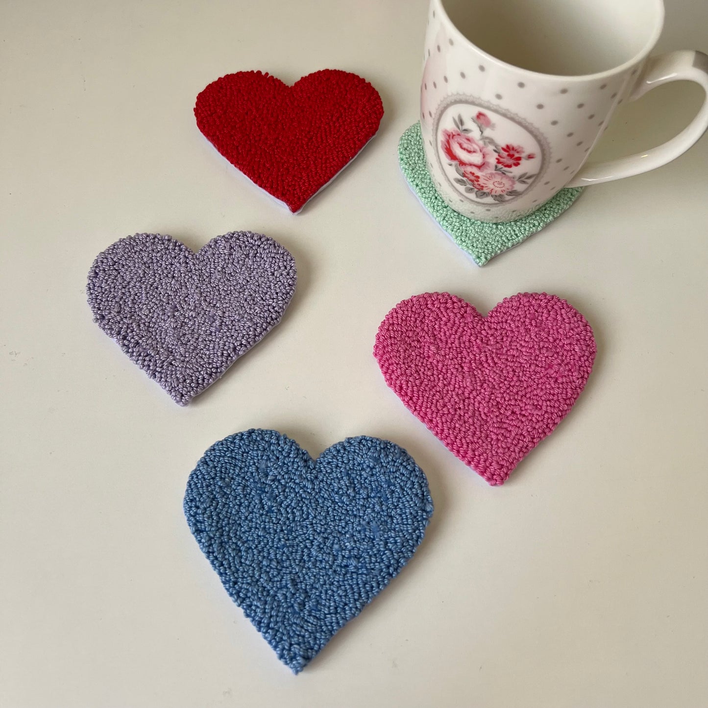 Heart mug rugs