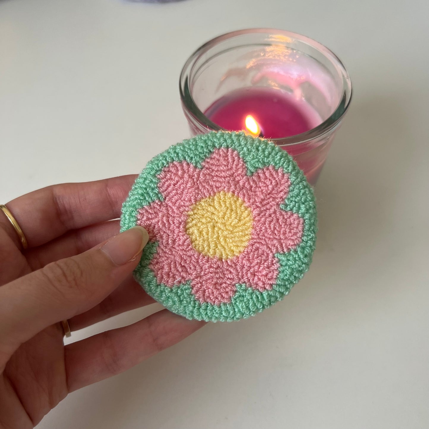 Flower car coasters