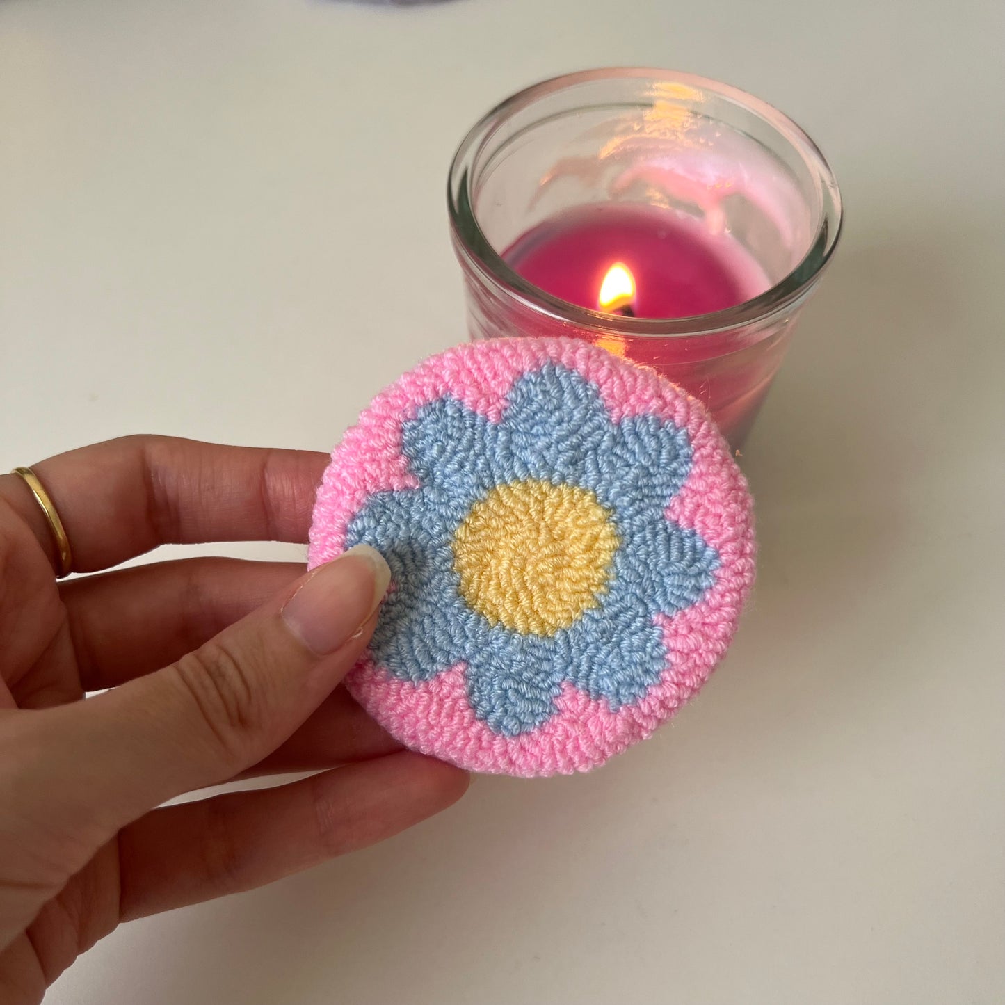 Flower car coasters